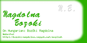 magdolna bozoki business card