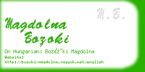 magdolna bozoki business card